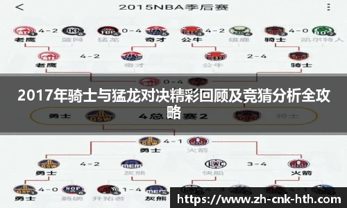 2017年骑士与猛龙对决精彩回顾及竞猜分析全攻略